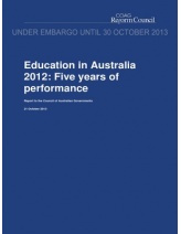 coag education in australia released oct 2013